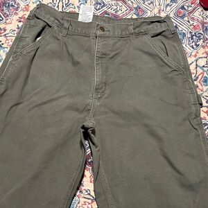 34x34 Carhartt Men's Green Pants